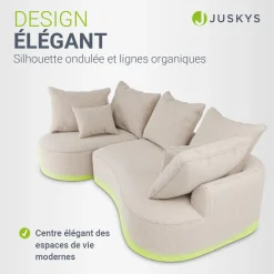 Sofa Tirano mit Ottomane & Dekokissen