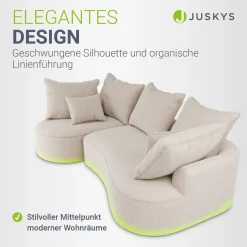 Sofa Tirano mit Ottomane & Dekokissen