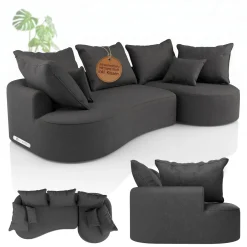 Sofa Tirano mit Ottomane & Dekokissen