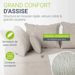 Sofa Tirano mit Ottomane & Dekokissen