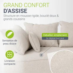Sofa Tirano mit Ottomane & Dekokissen