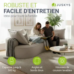 Sofa Tirano mit Ottomane & Dekokissen
