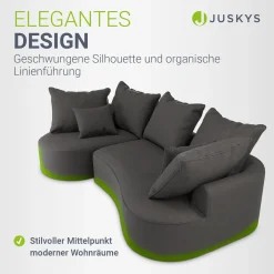 Sofa Tirano mit Ottomane & Dekokissen