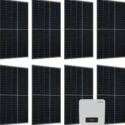 Solaranlage Set mit 8 Longi 400 W Solarpaneele & Wechselrichter