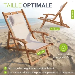 Sonnenliege klappbar Tavira