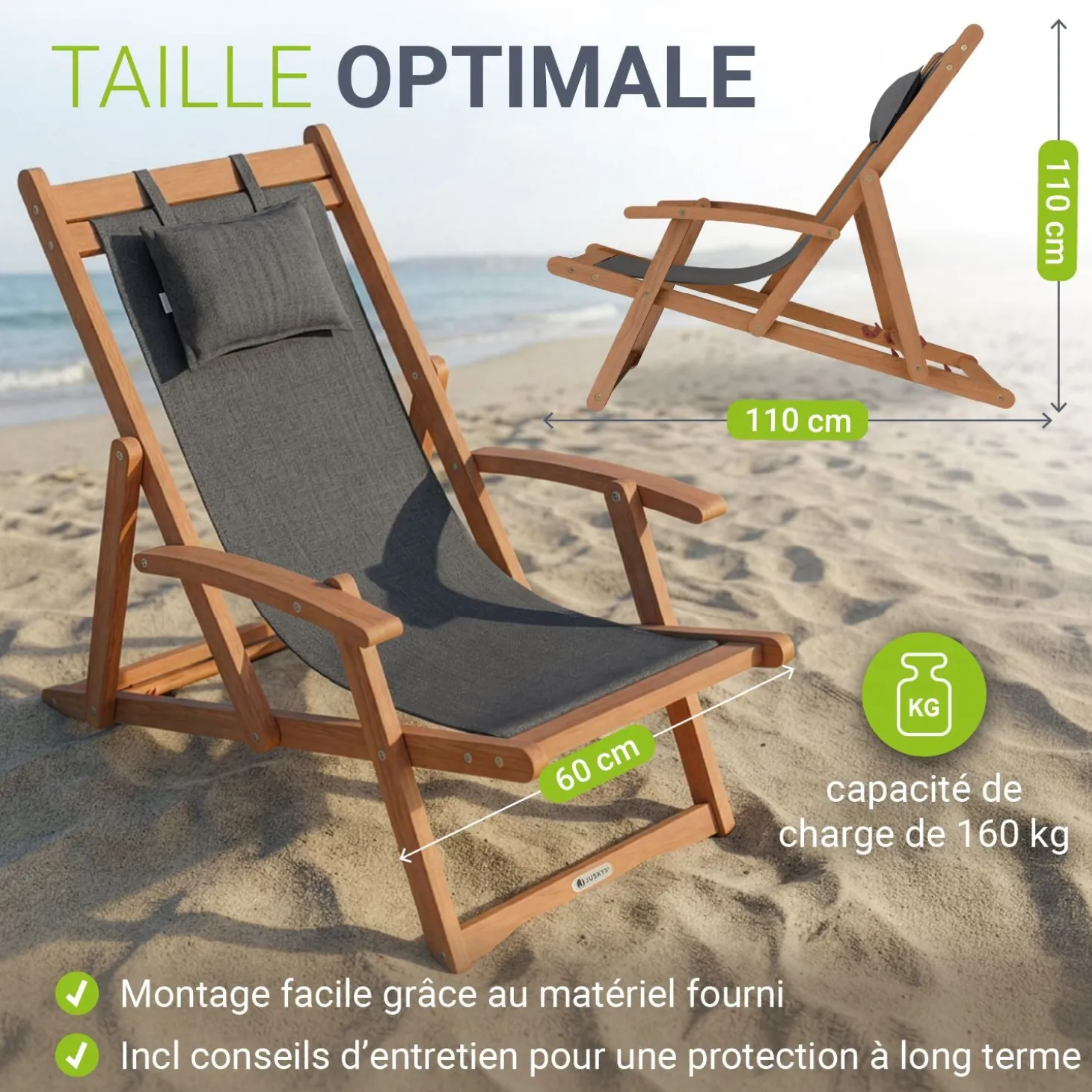 Sonnenliege klappbar Tavira