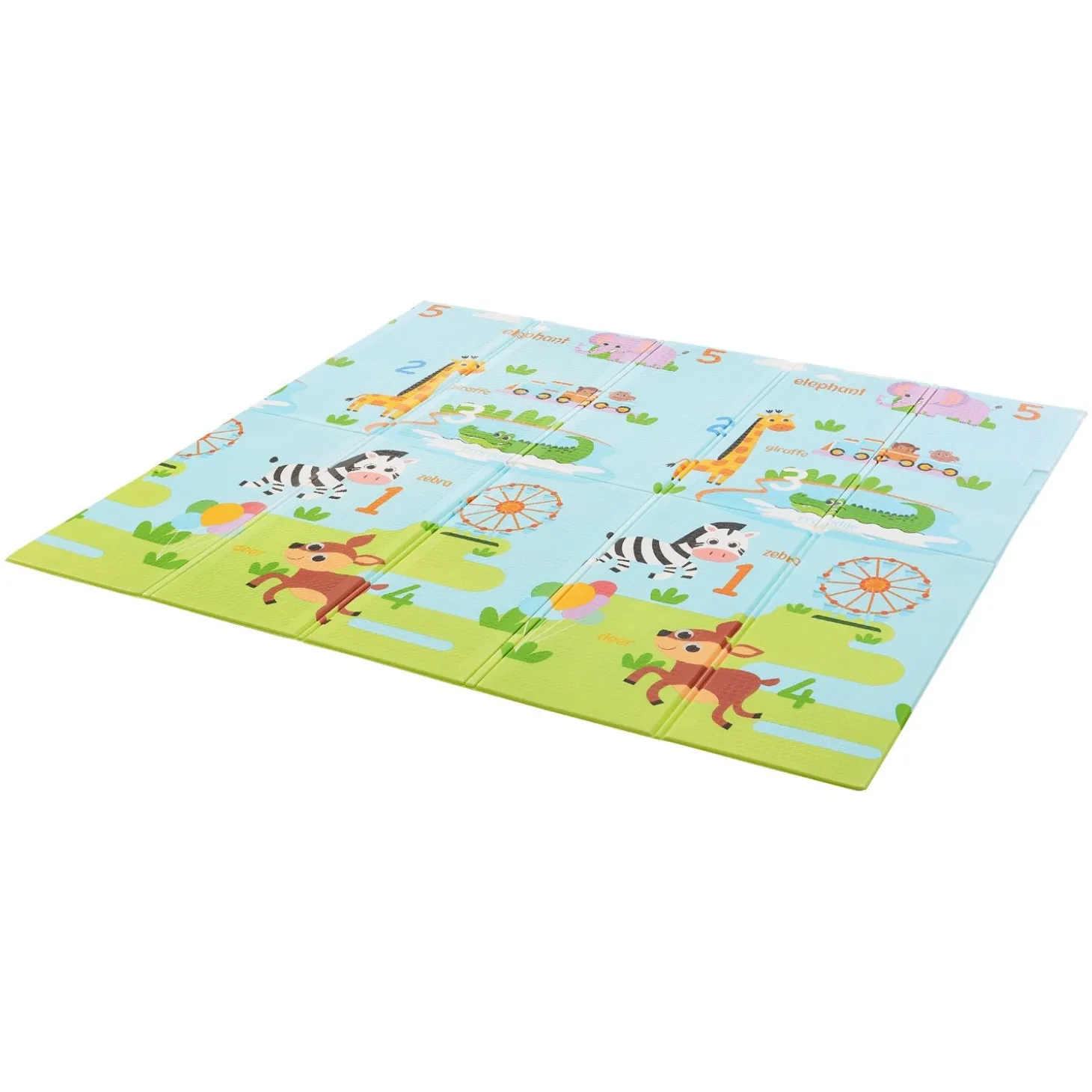 Spielmatte 180 x 200 cm mit diversen Tiermotiven