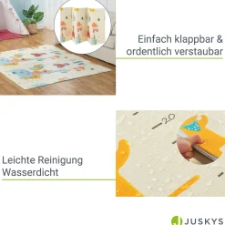 Spielmatte 180 x 200 cm mit diversen Tiermotiven