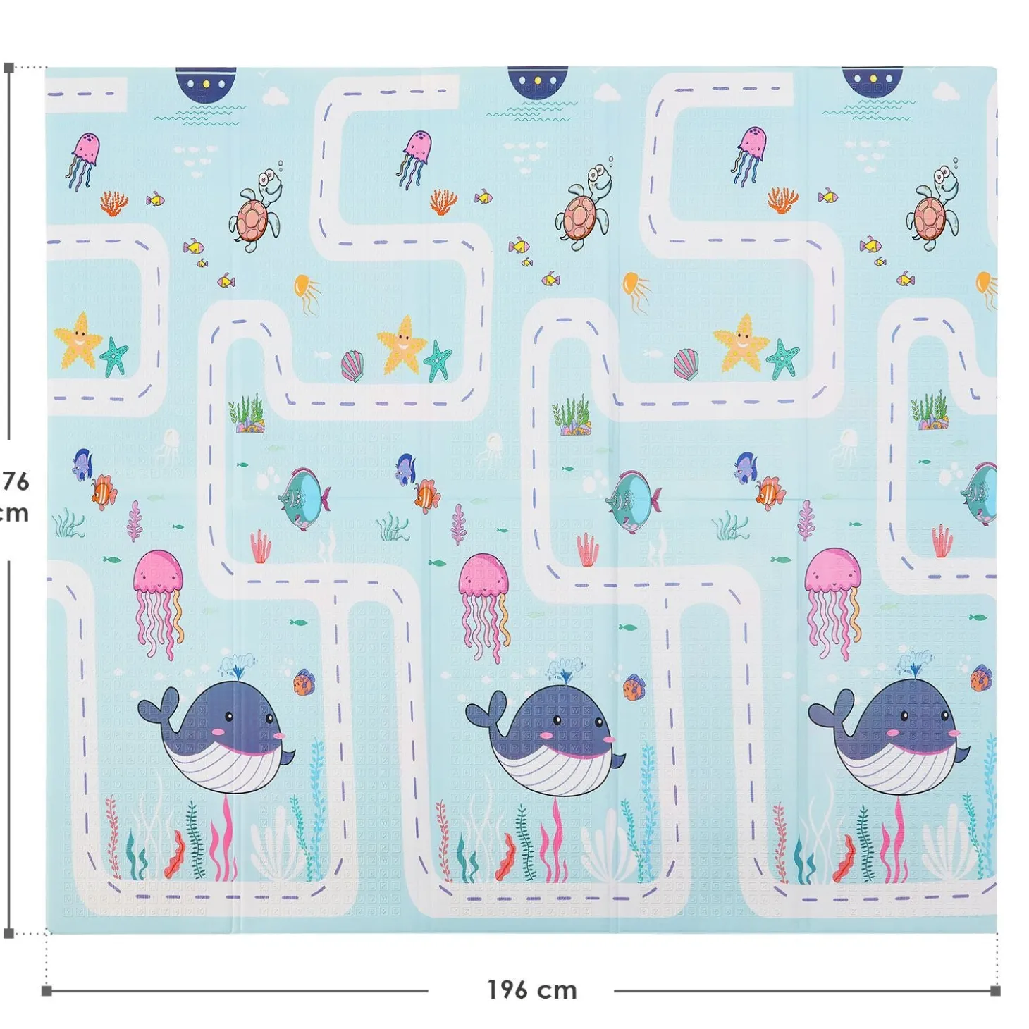 Spielmatte 180 x 200 cm mit diversen Tiermotiven