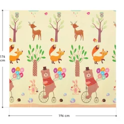 Spielmatte 180 x 200 cm mit diversen Tiermotiven