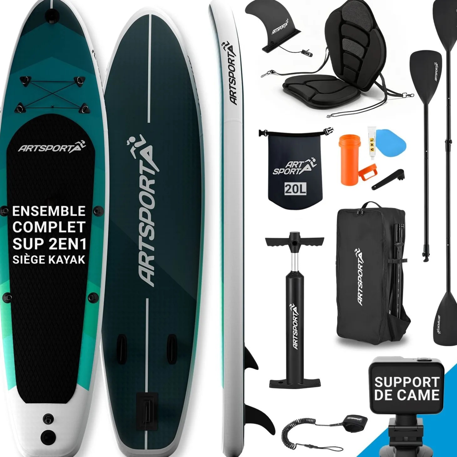 Stand Up Paddling Board mit Kajaksitz