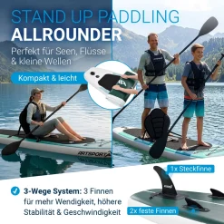 Stand Up Paddling Board mit Kajaksitz
