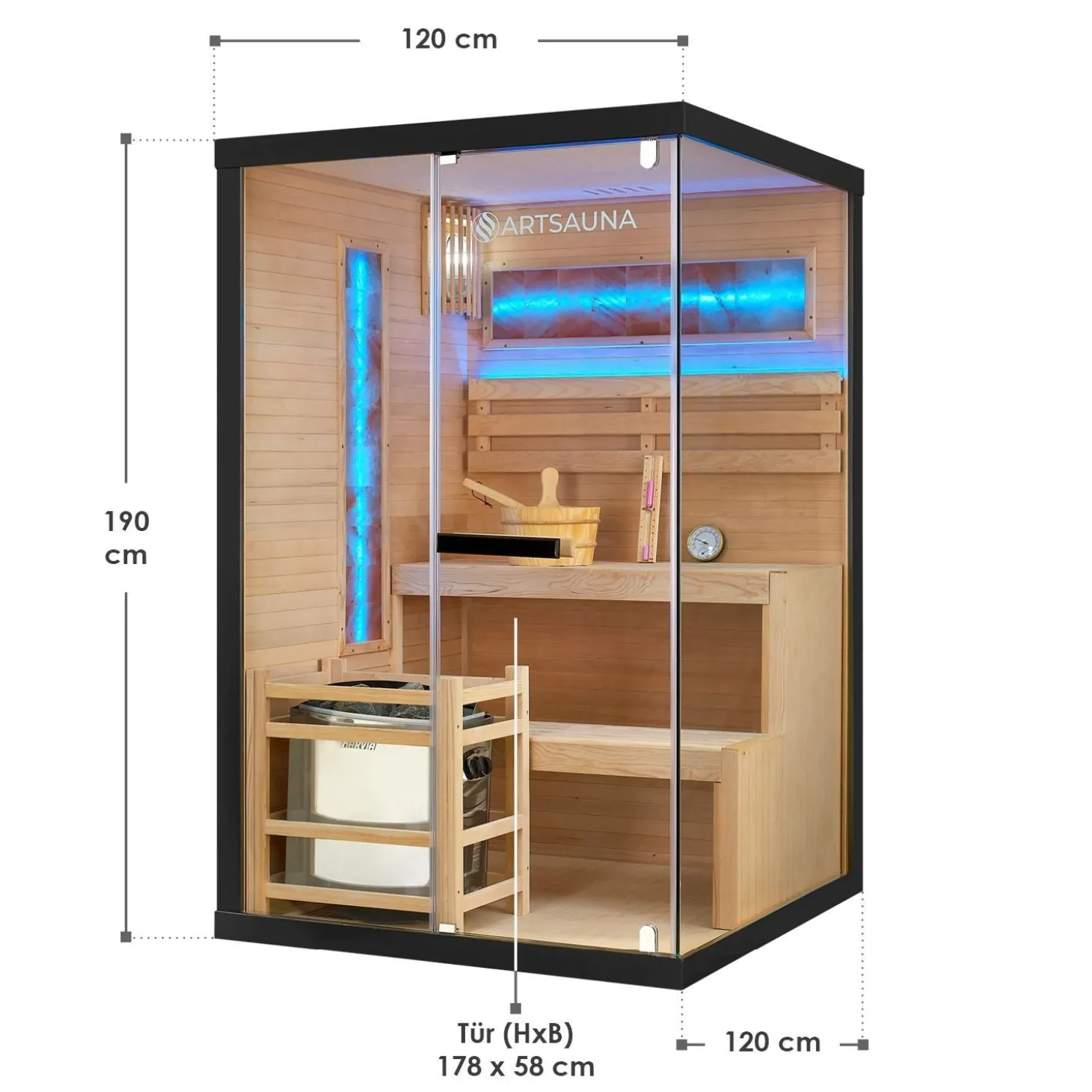Traditionelle Sauna Vantaa - Schwarz