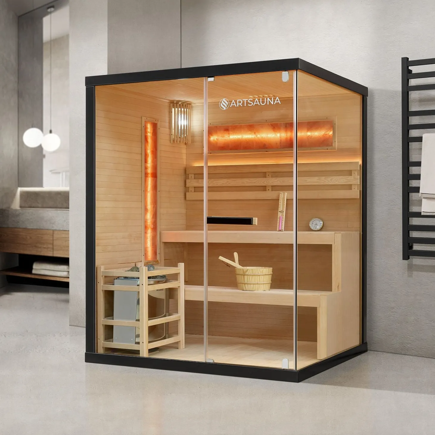 Traditionelle Sauna Vantaa - Schwarz