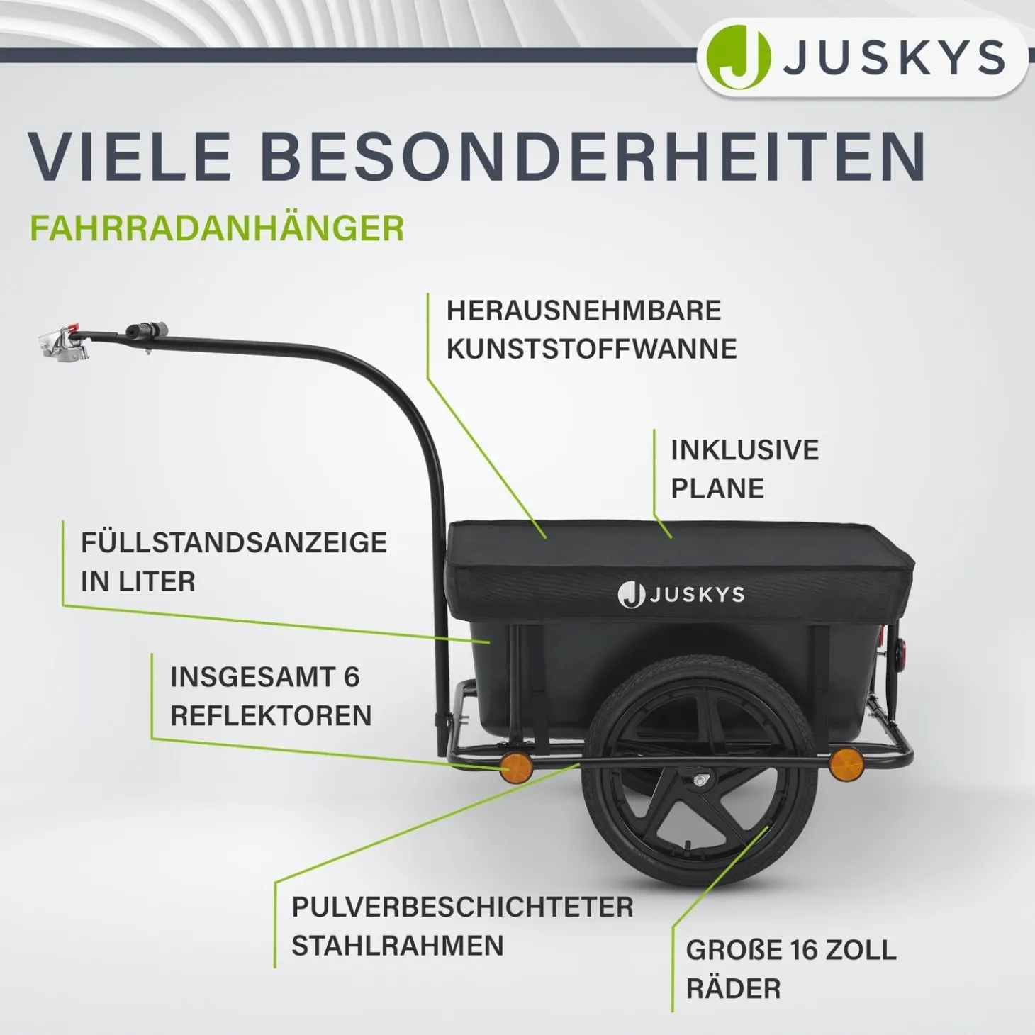 Transportanhänger / Fahrradanhänger 90 Liter