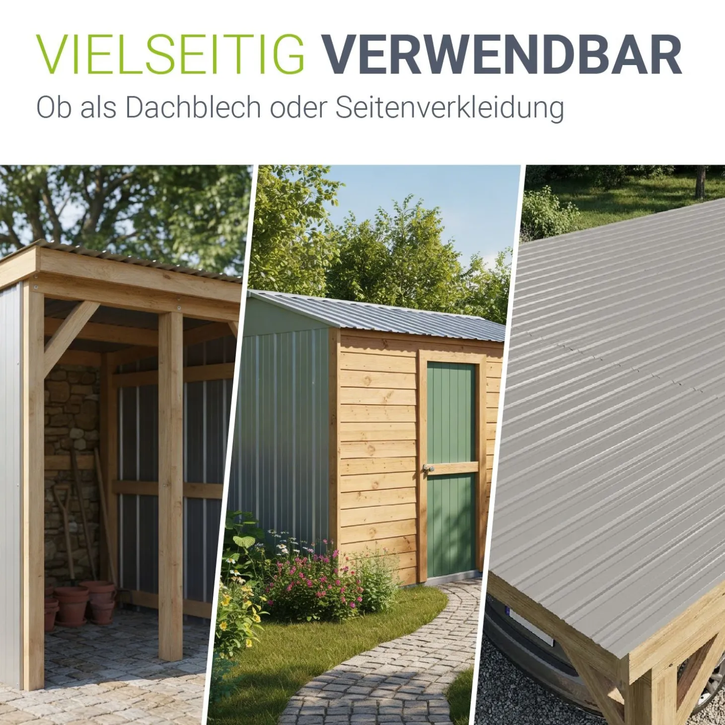 Trapezblech fürs Dach aus Stahl