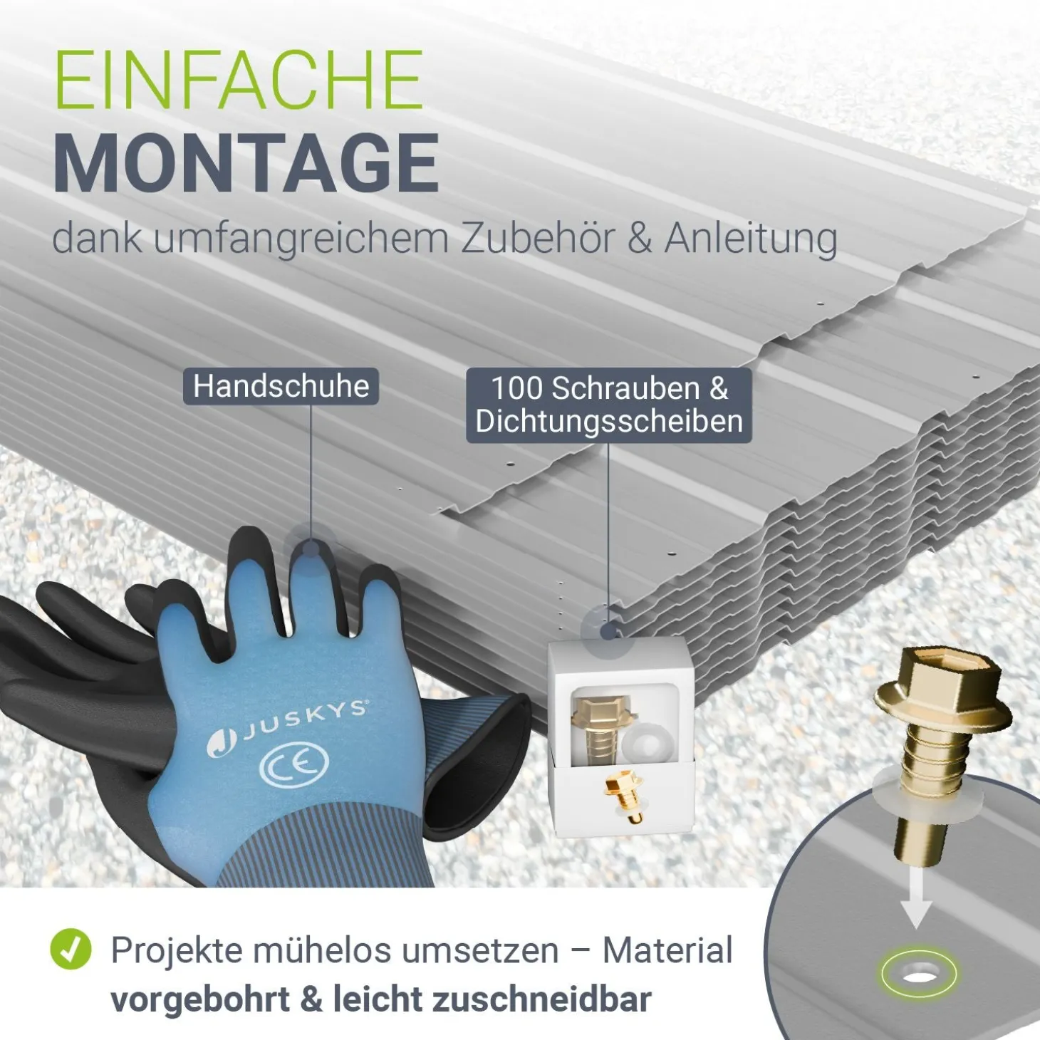 Trapezblech fürs Dach aus Stahl