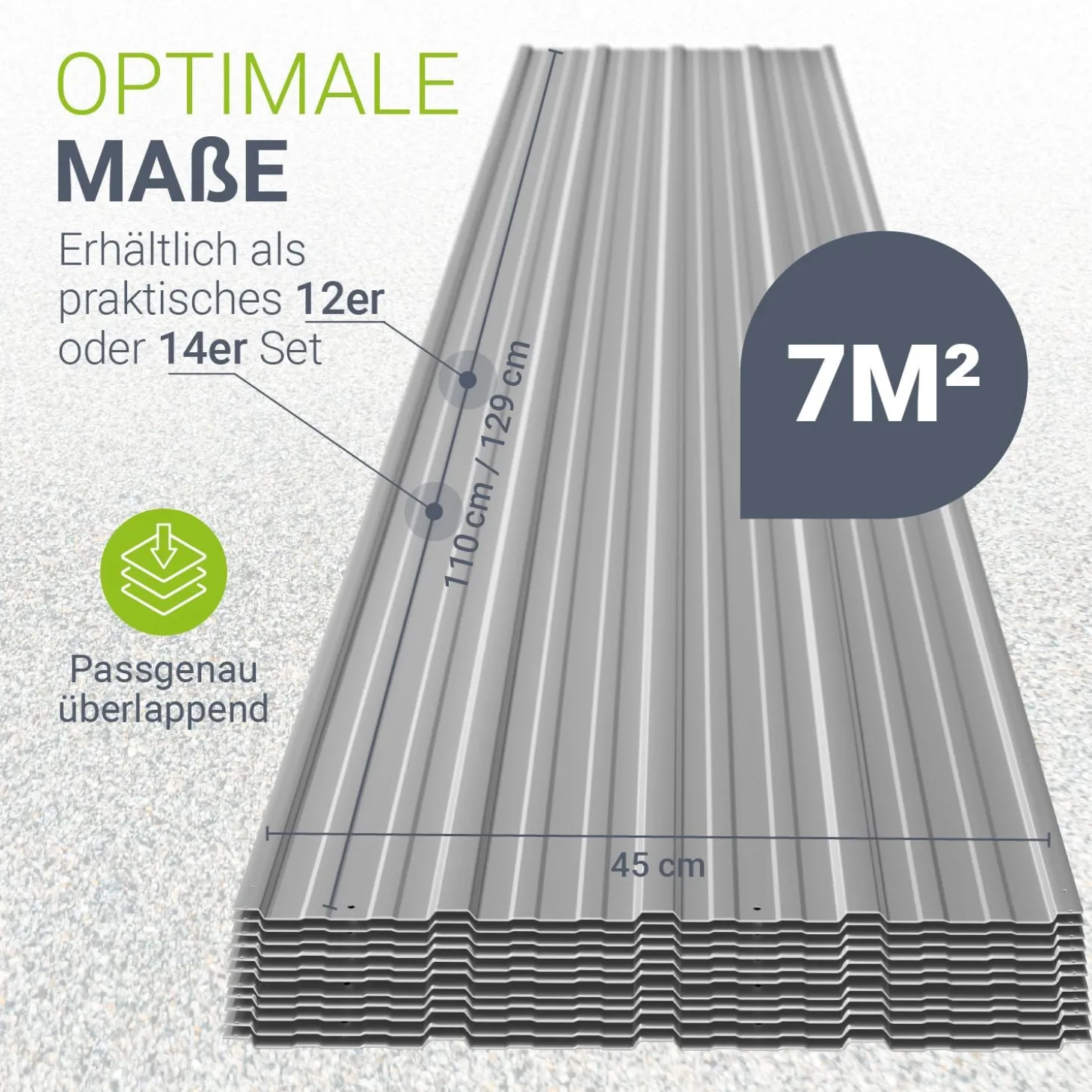 Trapezblech fürs Dach aus Stahl
