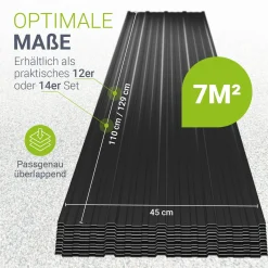Trapezblech fürs Dach aus Stahl