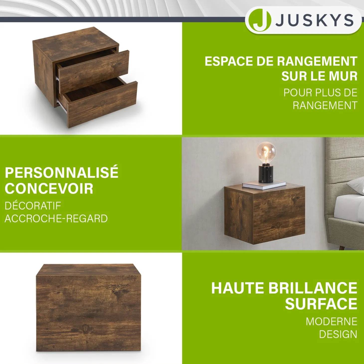 Wandschrank Nachttisch hängend