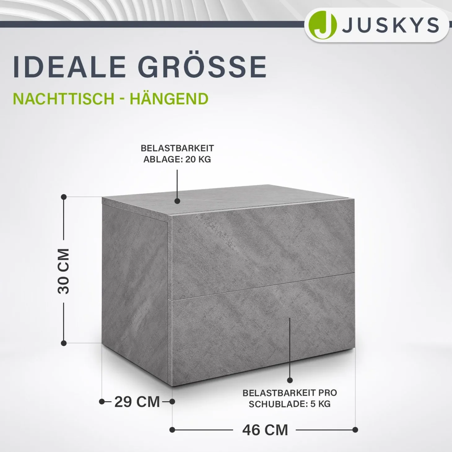 Wandschrank Nachttisch hängend