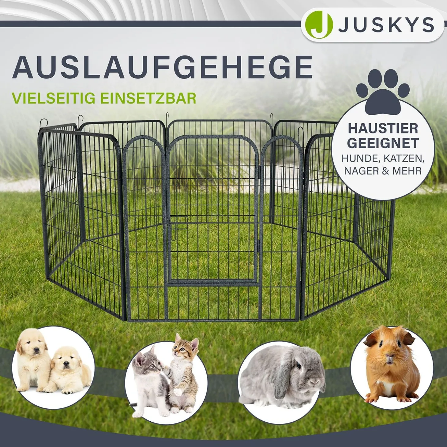 Welpenauslauf aus Metall