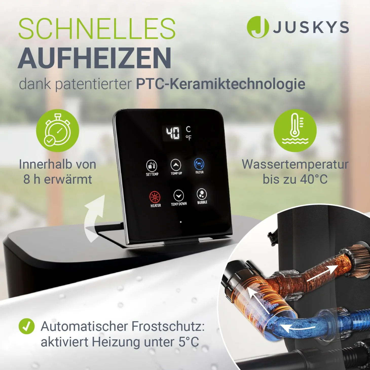 Whirlpool aufblasbar für 4-6 Personen