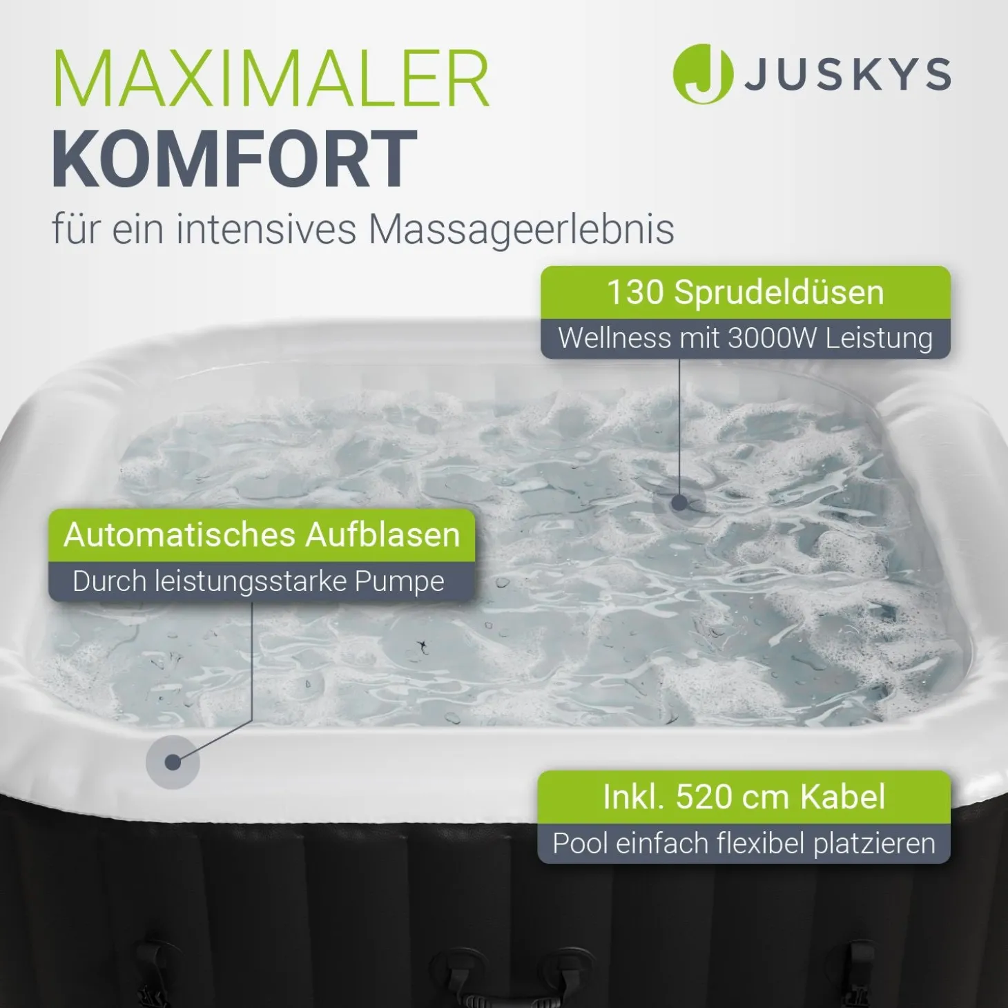 Whirlpool aufblasbar für 4-6 Personen