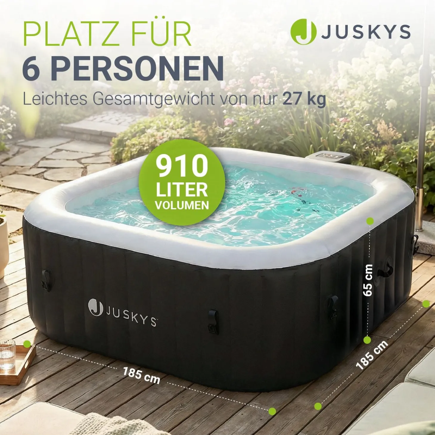 Whirlpool aufblasbar für 4-6 Personen