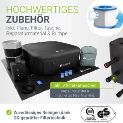 Whirlpool aufblasbar für 4-6 Personen