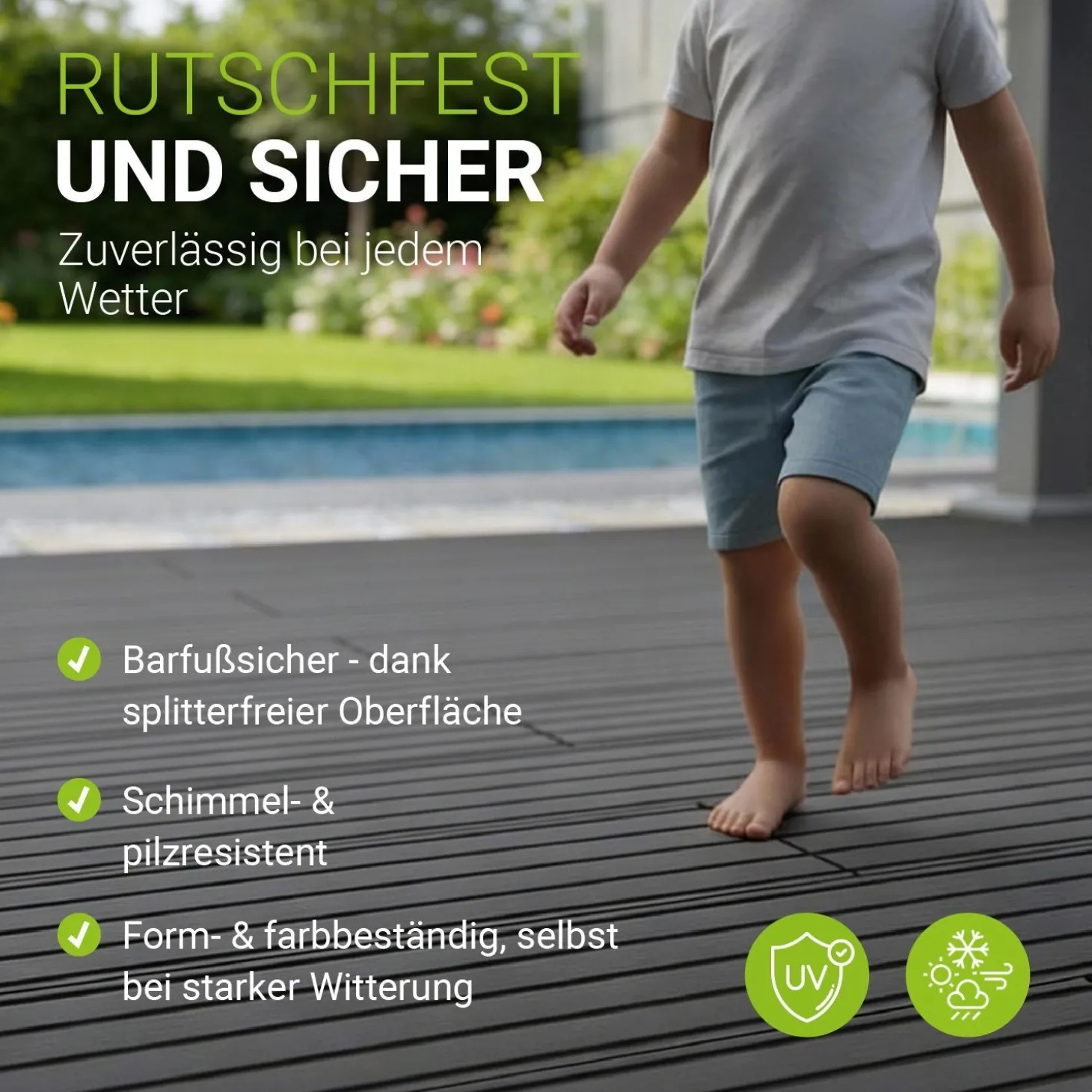 WPC Terrassendielen in Anthrazit