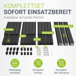 WPC Terrassendielen in Grau