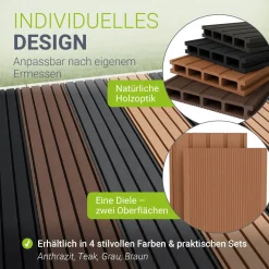 WPC Terrassendielen in Teak