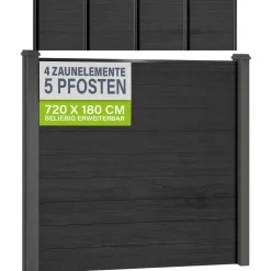 WPC Zaun aus Elementen & Pfosten