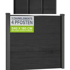 WPC Zaun aus Elementen & Pfosten