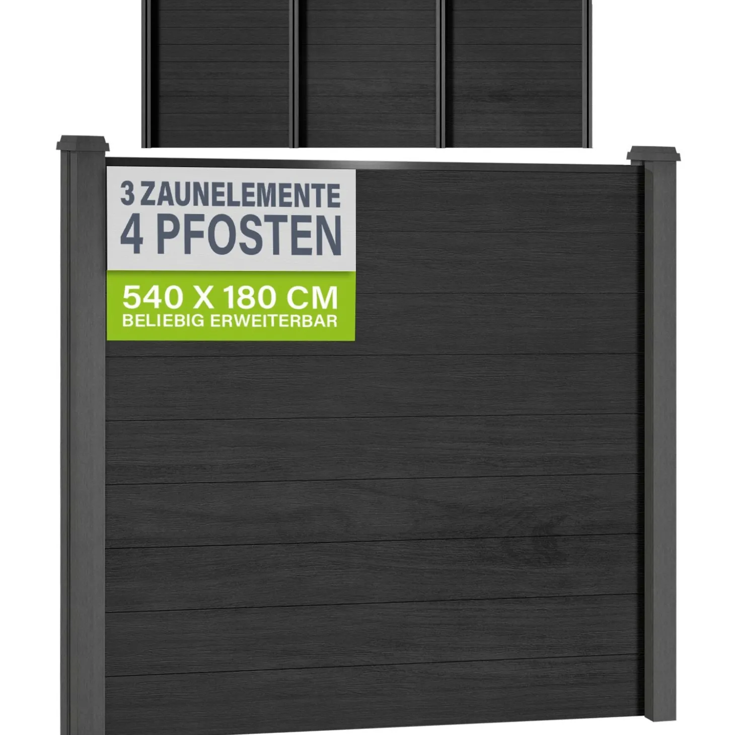 WPC Zaun aus Elementen & Pfosten