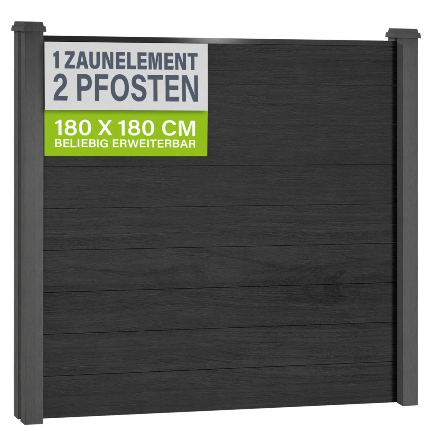 WPC Zaun aus Elementen & Pfosten