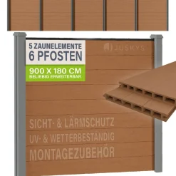 WPC Zaun aus Elementen & Pfosten